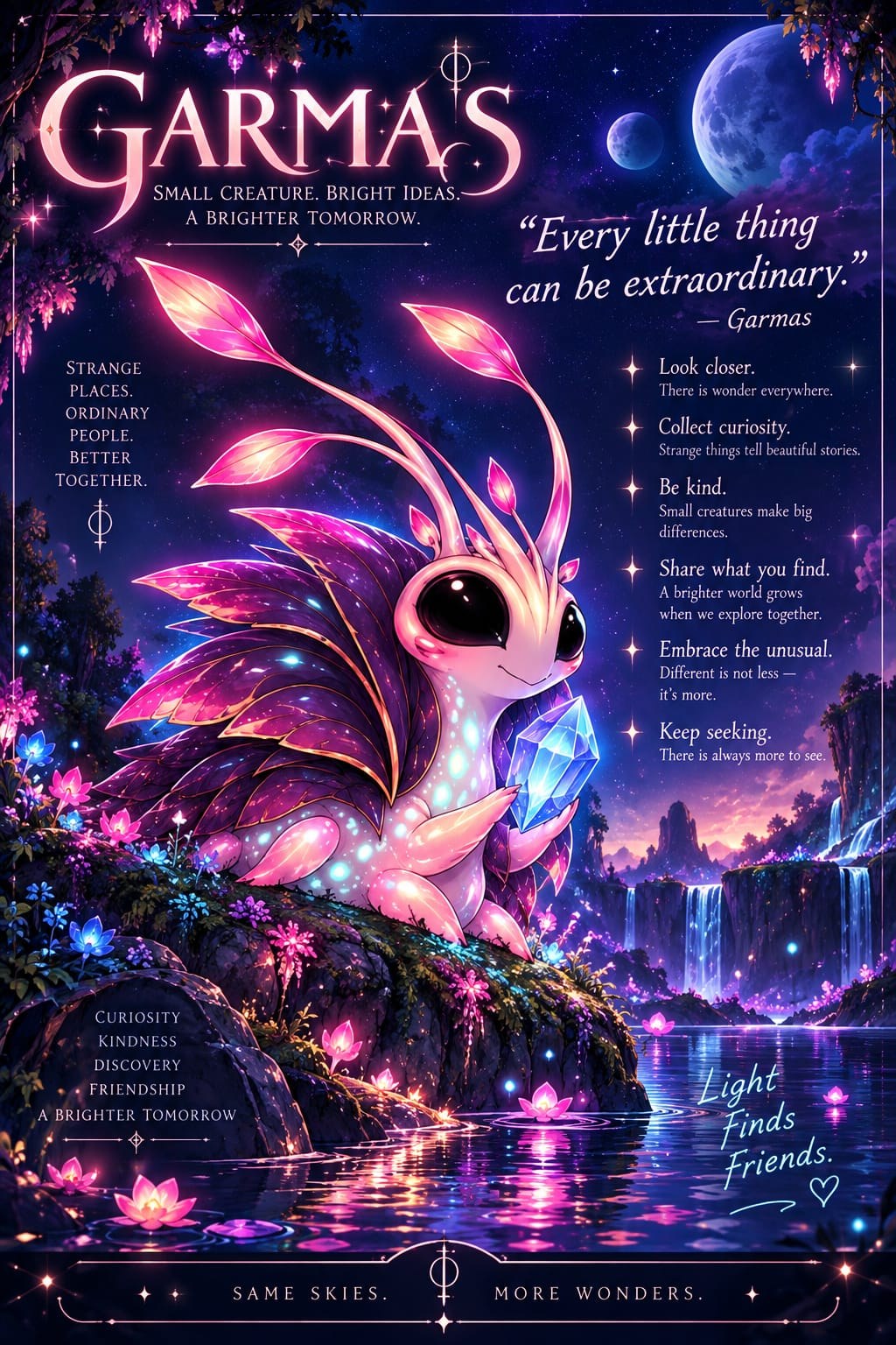 Garmas — “Small creature. Bright ideas. A brighter tomorrow.”
